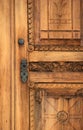 Intricate detail in old wood door