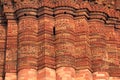 Intricate detail of the Qutub Minar tower - India