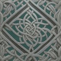 An intricate, detailed Celtic knot pattern rendered in a vibrant tile style generated by Ai
