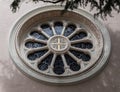 Elaborate Catholic church window Royalty Free Stock Photo