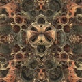 Intricate digital artwork featuring a complex fractal pattern with interlocking