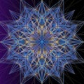 Digital artwork featuring a mandala-like design with a symmetrical Royalty Free Stock Photo
