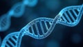 Intricate dna helix spiral displays advanced medical science concepts. Molecular structure shows gene cell, genetic
