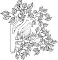 intricate eagle design. Vector illustration decorative design Royalty Free Stock Photo
