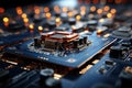 Intricate electronic circuitry displayed on a compact and complex circuit board Royalty Free Stock Photo