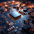 Intricate electronic circuitry displayed on a compact and complex circuit board Royalty Free Stock Photo