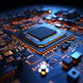 Intricate electronic circuitry displayed on a compact and complex circuit board Royalty Free Stock Photo
