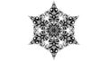 Elegant Ornate Floral Snowflake Vector Design Royalty Free Stock Photo