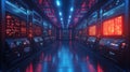 Exploring advanced quantum computing concepts with quantum processors and neural networks for optimization and Royalty Free Stock Photo