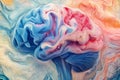 An intricate exploration of an abstract brain showcasing vibrant hues and fluid patterns representing thought and Royalty Free Stock Photo