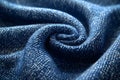 Swirling Blue Knit Fabric