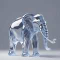 Crystal Majesty: The Elegance of an Enchanting Elephant Royalty Free Stock Photo