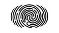 Intricate fingerprint spiral, biometric identification, unique security icon, vector design Generative AI Royalty Free Stock Photo