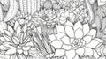 Intricate Floral Pattern Adult Coloring Page Design Royalty Free Stock Photo