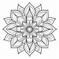 Intricate Flower Coloring Page With Captured Essence Of The Moment