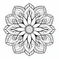 Intricate Flower Mandala Coloring Page - Sleek And Stylized Design