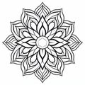 Intricate Flower Ring Free Coloring Pages With Symmetrical Thai Art And Leaf Patterns