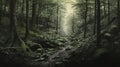Intricate Forest Drawing Of Feldkirch: Realistic And Moody Landscape Art