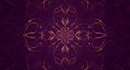 Intricate fractal design with a symmetrical pattern, featuring golden, flowing lines