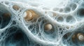 Intricate fractal stone texture with deep learning simulation, showcasing organic patterns and ethereal light