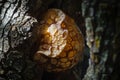 Intricate Fungal Patterns on Tree Bark