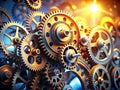 Unleashing Revolutionary Growth Witness the Interlocking Gears of Transformation and Innovation Royalty Free Stock Photo