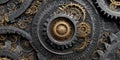 Intricate Gear Mechanisms A Stunning Abstract Design Royalty Free Stock Photo