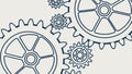 Intricate Gear Pattern: Mechanical Engineering Industrial Design, vector design Generative AI Royalty Free Stock Photo