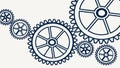 Intricate Gears and Cogs, Detailed Mechanical Design, vector design Generative AI Royalty Free Stock Photo