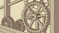 Intricate Gears and Cogs, Mechanical Engineering, Industrial Design, vector design Generative AI Royalty Free Stock Photo