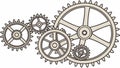 Intricate Gears and Cogs Vector: Industrial Mechanical Elements, vector design Generative AI Royalty Free Stock Photo