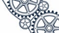 Intricate gears pattern, industrial mechanical art, vector design Generative AI Royalty Free Stock Photo