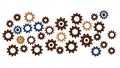 Intricate Gears Pattern, Mechanical & Industrial Design, vector design Generative AI Royalty Free Stock Photo