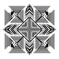 Intricate geometric black and white pattern Royalty Free Stock Photo