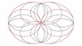 Intricate geometric circular rosette pattern abstract vector design Generative AI Royalty Free Stock Photo