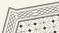 Intricate Geometric Corner Border with Modern Patterns, vector design Generative AI Royalty Free Stock Photo