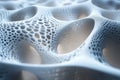 Intricate geometric design created by advanced 3D printing technology in a modern workspace Royalty Free Stock Photo