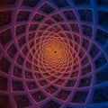 Intricate geometric design creates a visually striking spiral pattern, resembling a Royalty Free Stock Photo