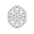 An intricate geometric design featuring a series of interconnected triangular patterns. Royalty Free Stock Photo