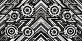 Intricate geometric design with gears creating visual rhythm Royalty Free Stock Photo