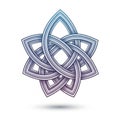 Intricate geometric design with a three-dimensional Celtic knot pattern Royalty Free Stock Photo