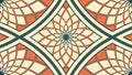 Intricate Geometric Floral Pattern, Moroccan Tile Inspired, vector design Generative AI Royalty Free Stock Photo