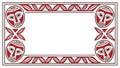 Intricate Geometric Frame, Indigenous Pattern Border, vector design Generative AI Royalty Free Stock Photo