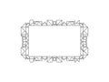 Intricate geometric frame isolated on white background Royalty Free Stock Photo