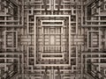 Intricate geometric labyrinth Royalty Free Stock Photo
