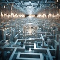 Intricate Geometric Labyrinth: A Visual Representation of Stress