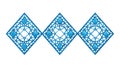 Intricate Geometric Lattice Pattern in Blue & White, vector design Generative AI Royalty Free Stock Photo