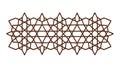 Intricate Geometric Lattice Pattern Brown, vector design Generative AI Royalty Free Stock Photo