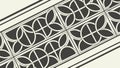 Intricate geometric lattice pattern dark grey, vector design Generative AI Royalty Free Stock Photo