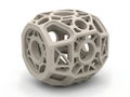 Intricate geometric lattice structure resembling a complex 3d printed spherical design Royalty Free Stock Photo